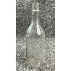 Vintage HAYNER WHISKEY Embossed Clear Glass Bottle Neat Old One Design Patd 1897